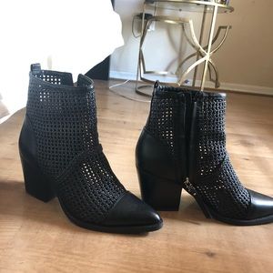 elita woven cap toe bootie